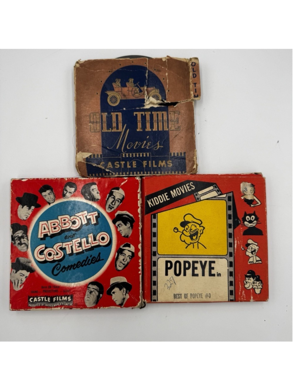 Vintage Castle Films 8mm Movie Lot Abbott & Costello Popeye Old Time Movies